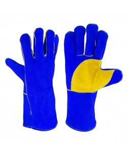 Blue/Yellow Welding Gloves